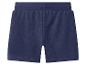 Dunkelblaue Kinder-Sweatshorts mit elastischem Bund.