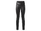 Schwarze, glänzende Damen-Leggings mit hoher Taille