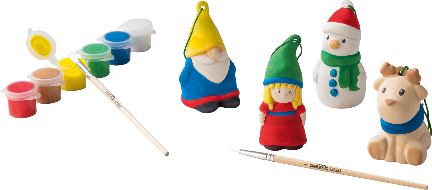 CRELANDO® Weihnachtsfiguren zum Bemalen – Bild 2 von 4