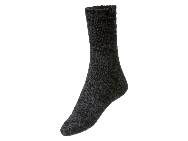 Ein Paar schwarze Wollsocken.