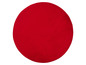 Ein runder, roter Teppich.