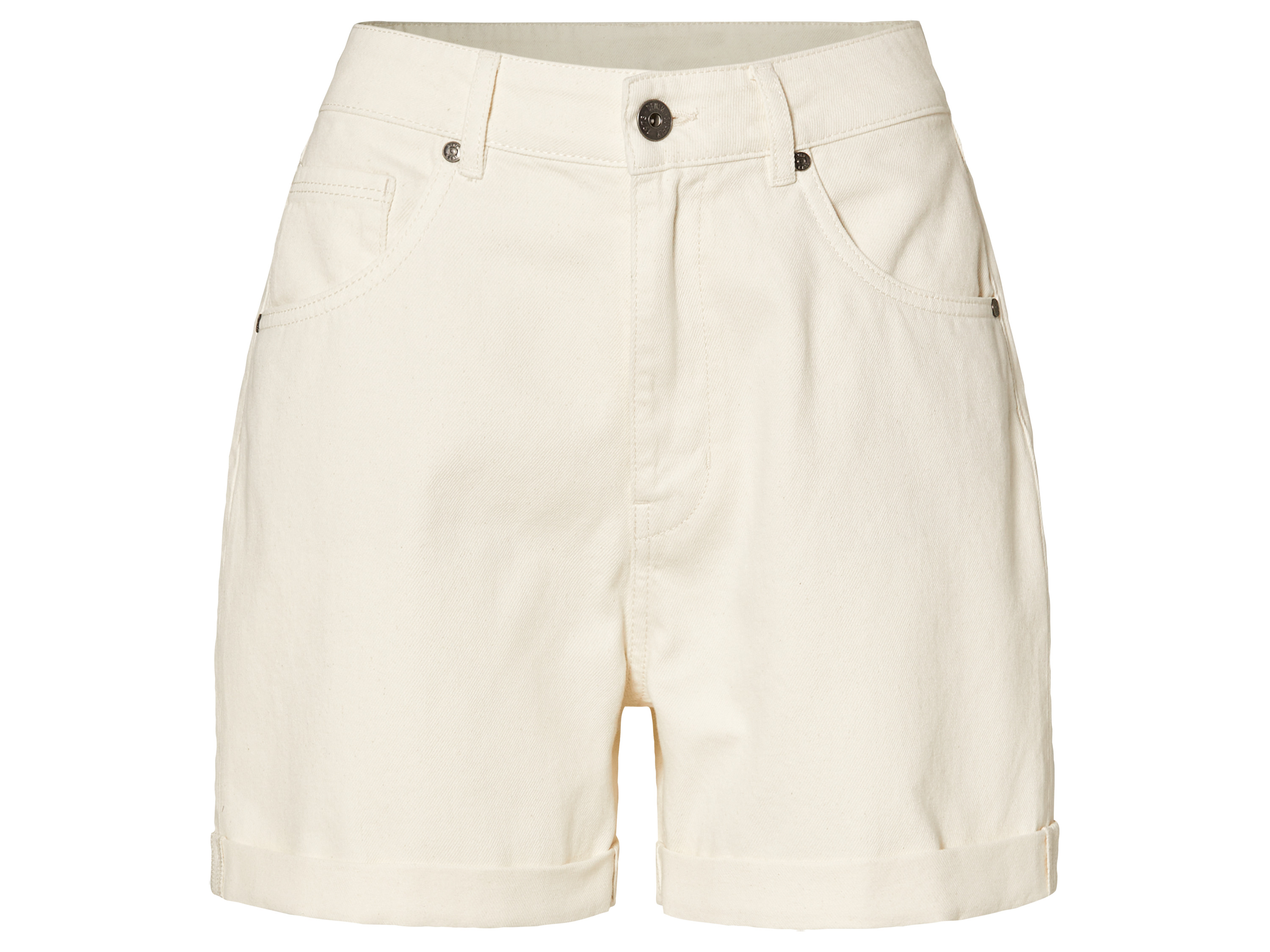 esmara® Damen Jeansshorts (Creme, 46) | 04335747040177