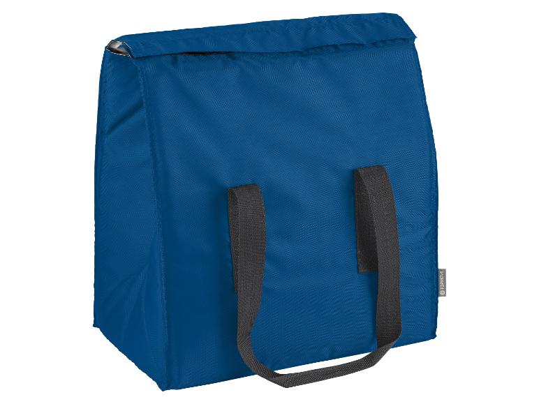Blaue Topmove Kühltasche mit Henkeln.
