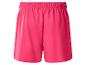 Fuchsiafarbene Damen-Sporthose mit elastischem Bund.