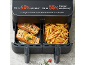 Heißluftfritteuse mit Lachsfilet und Pommes Frites, bis zu 40% schneller und 55% Energieersparnis.