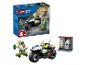 LEGO City Set mit Polizeimotorrad, Minifiguren und einem Geldautomaten.