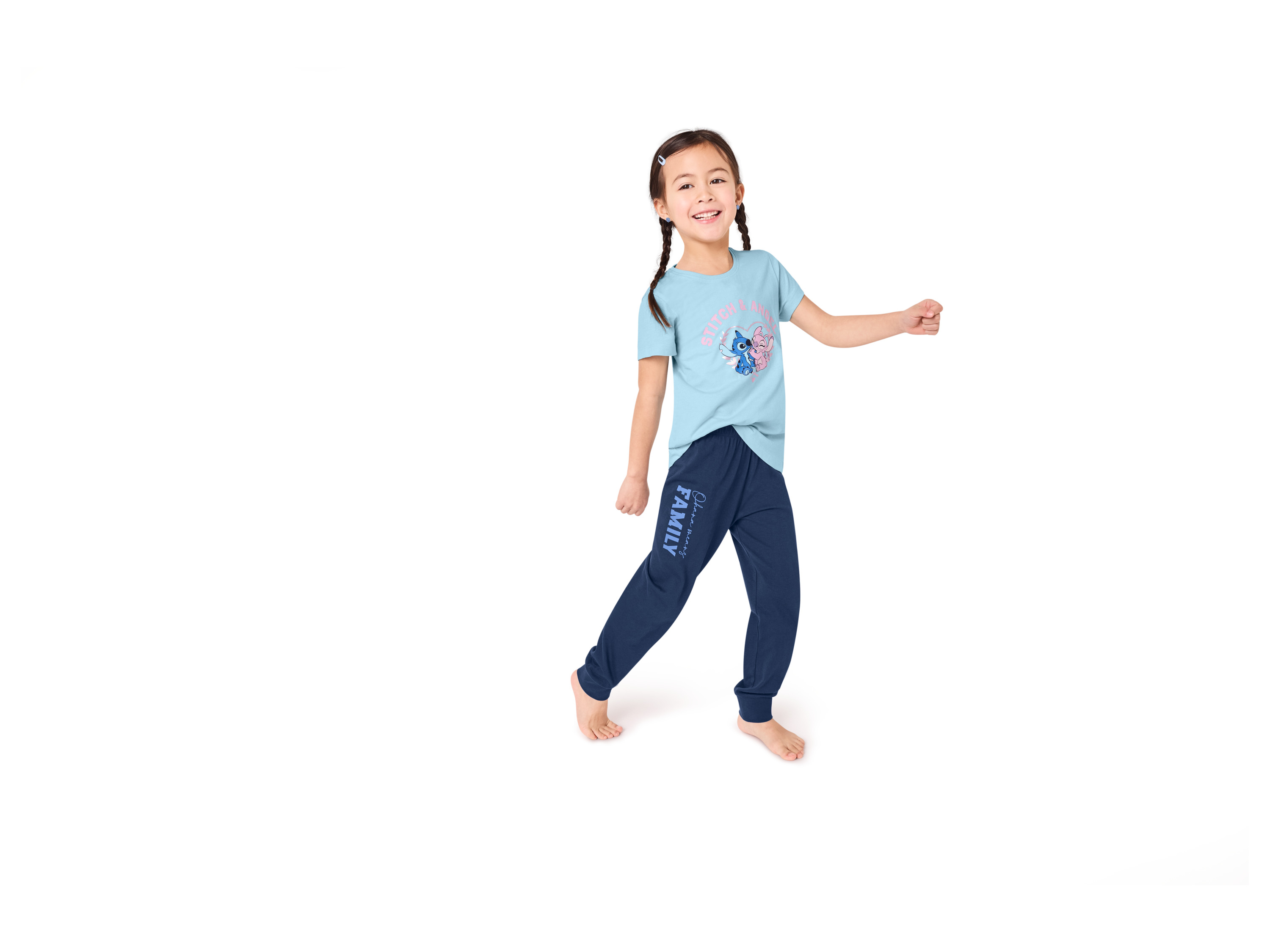 LUPILU® Kinder Pyjama (Stitch & Angel, 110/116) – Bild 3 von 4