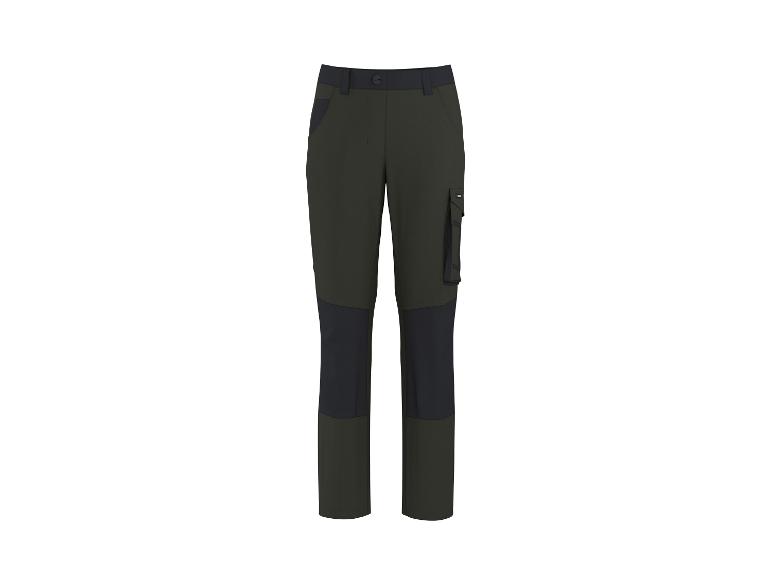 Dunkelgrüne und schwarze Herren-Outdoorhose mit Cargotaschen