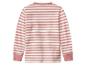 Rosa-weiß gestreiftes Langarmshirt