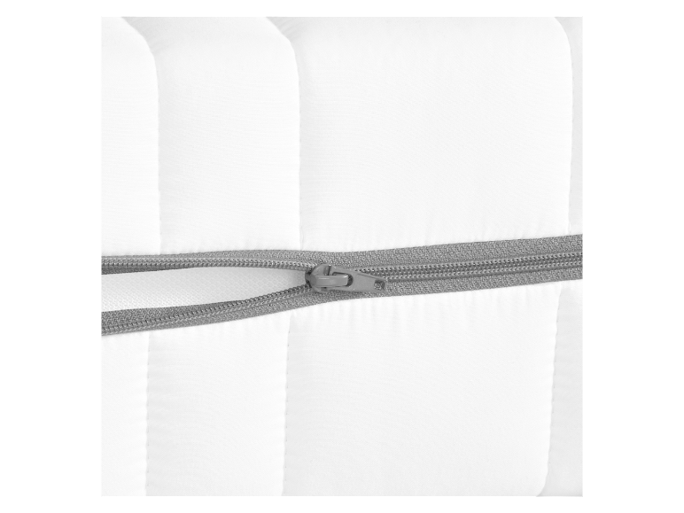 Matratze mit Reißverschluss.
