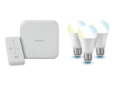 Livarno Home Zigbee Smart Home Starter Kit, mit Gateway und 3 Leuchtmittel