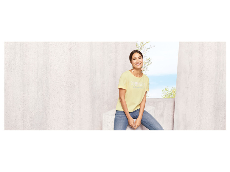 Gehe zu Vollbildansicht: esmara Damen T-Shirt, leger geschnitten, aus reiner Baumwolle - Bild 3