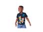 Junge in dunkelblauem Paw Patrol T-Shirt und blauen Jeans.