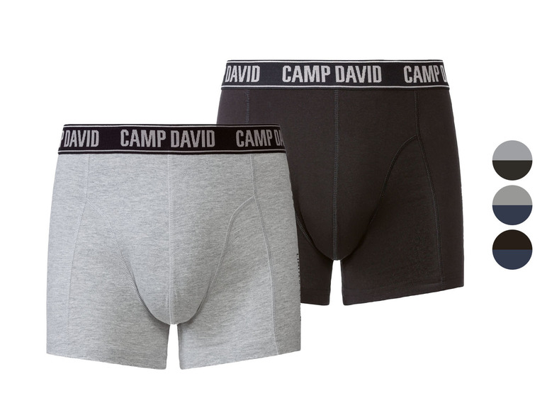Gehe zu Vollbildansicht: Camp David Herren Boxershorts, 2 Stück, körpernah geschnitten - Bild 1