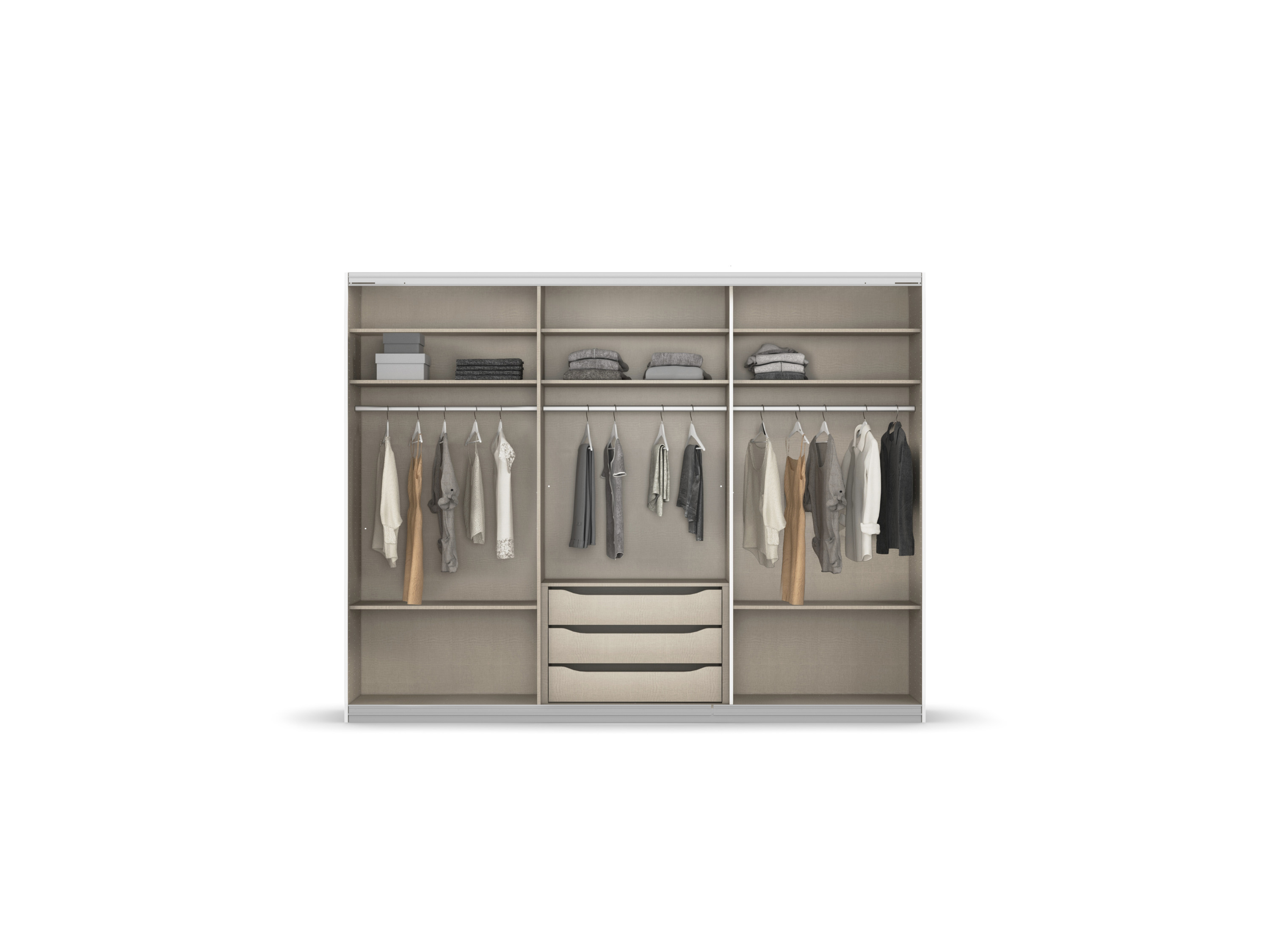 Thumbnail - rauch ORANGE KULMBACH Schwebetürenschrank 3-trg., alpinweiß (Zubehör Deluxe)