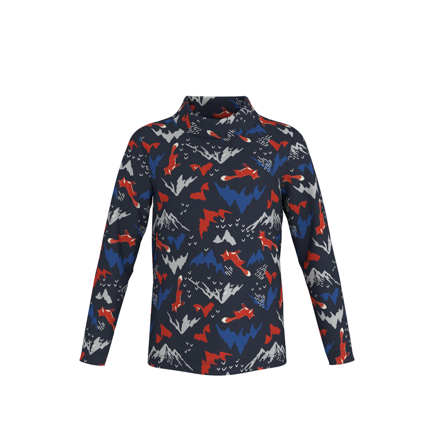 LUPILU® Kinder-Thermo-Langarmshirts (blau/gemustert, 86/92) – Bild 3 von 4