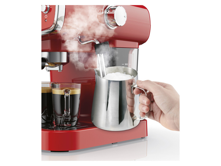 Gehe zu Vollbildansicht: SILVERCREST® KITCHEN TOOLS Espressomaschine »SEML 1050 A1«, 2-in-1, 1050 W - Bild 2
