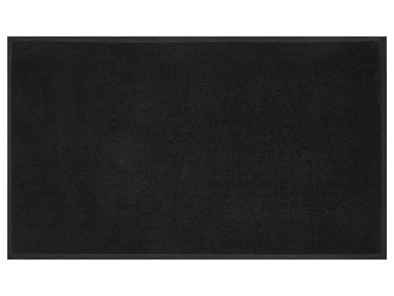 Schwarze Fußmatte mit Gummirand