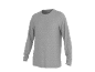 Graues Langarmshirt für Herren auf schwarzem Hintergrund