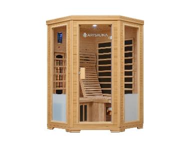 Artsauna Infrarotkabine Aalborg mit Dual Technologie & Hemlockholz