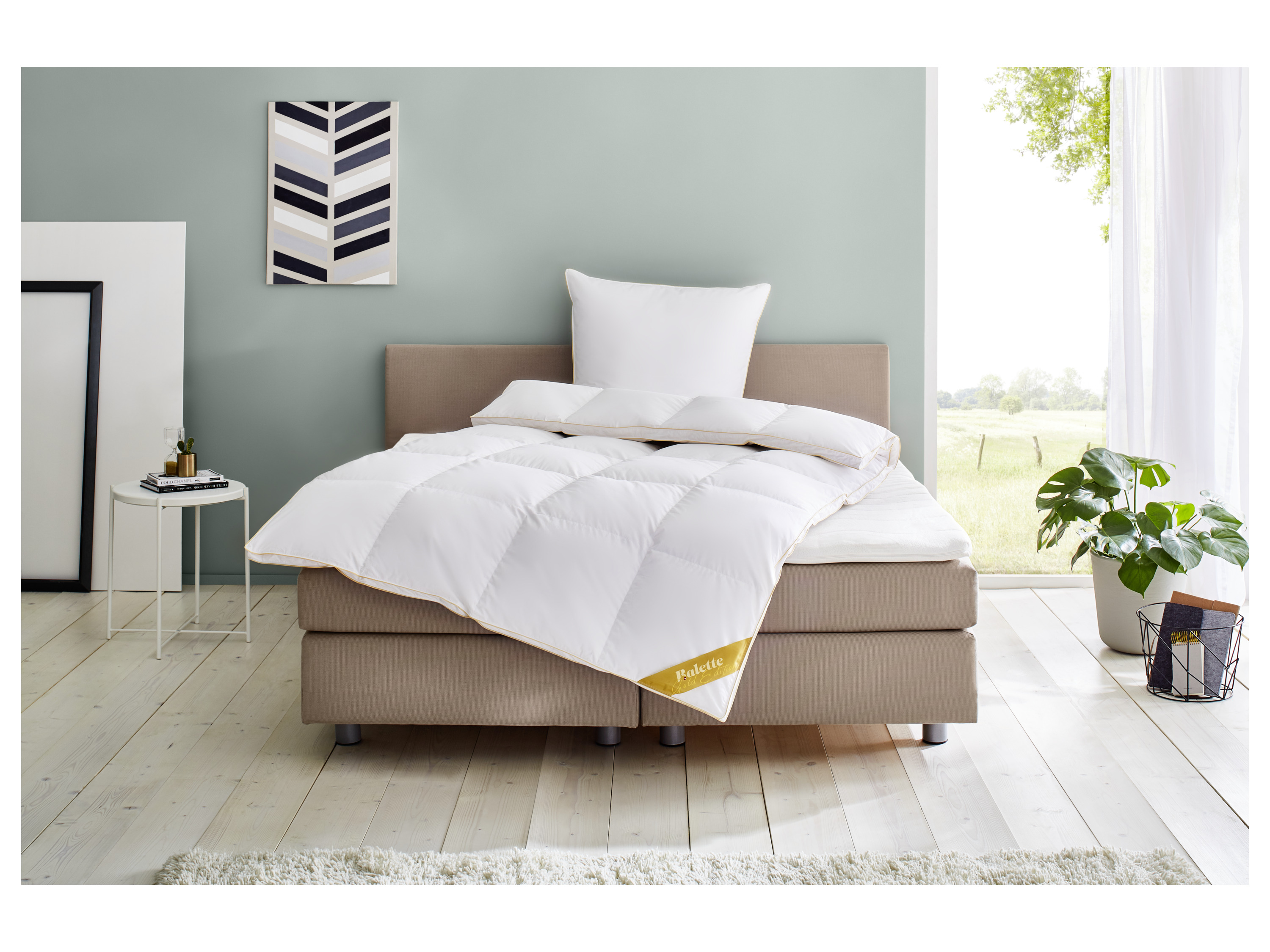 BALETTE deLuxe Gänsedaunen- Kassettenbettdecke Gold-Edition (extra warm, 155 X 220 CM) – Bild 2 von 2