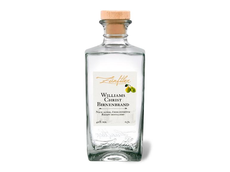 Flasche Zünfler Williams Christ Birnenbrand.