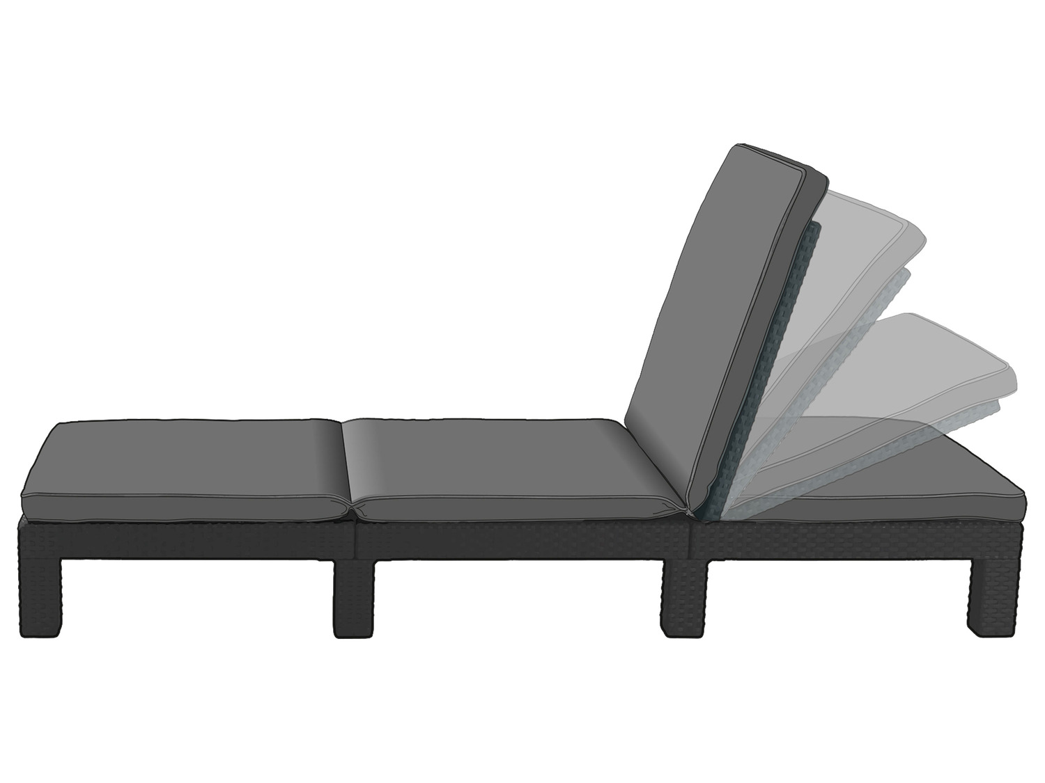 LIVARNO home Gartenliege, in Geflechtoptik LIDL