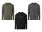 ESMARA MEN Herren-Langarmshirts in Olivgrün, Schwarz mit Grafikprint und Dunkelgrau.
