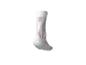 Weißer Socken mit roten Querstreifen