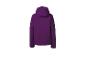 Lila Winterjacke mit Kapuze, Rückansicht
