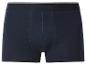 Dunkelblaue Herren-Boxershorts mit schwarzem Bund und weißem Streifen