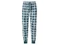 Grün-weiß karierte Herren-Pyjamahose mit elastischem Bund und Kordelzug.