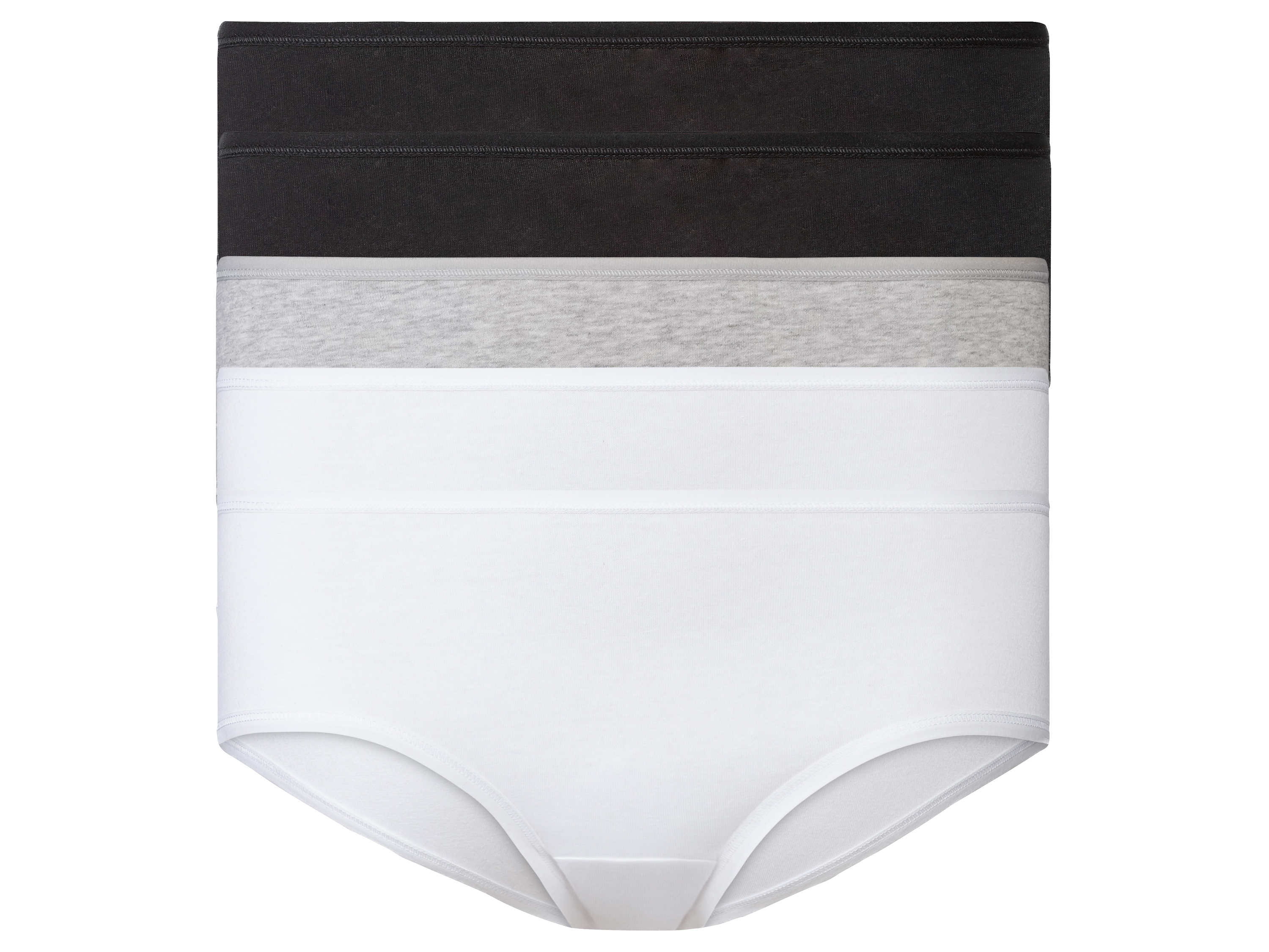 esmara® Damen Hipster, 5 Stück (S(36/38), schwarz/grau/weiß) | 04334036083079