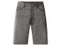 Herren-Jeansshorts in Grau mit Taschen und Knopf.
