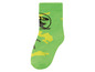 Grüne Socke mit Camouflage-Muster.