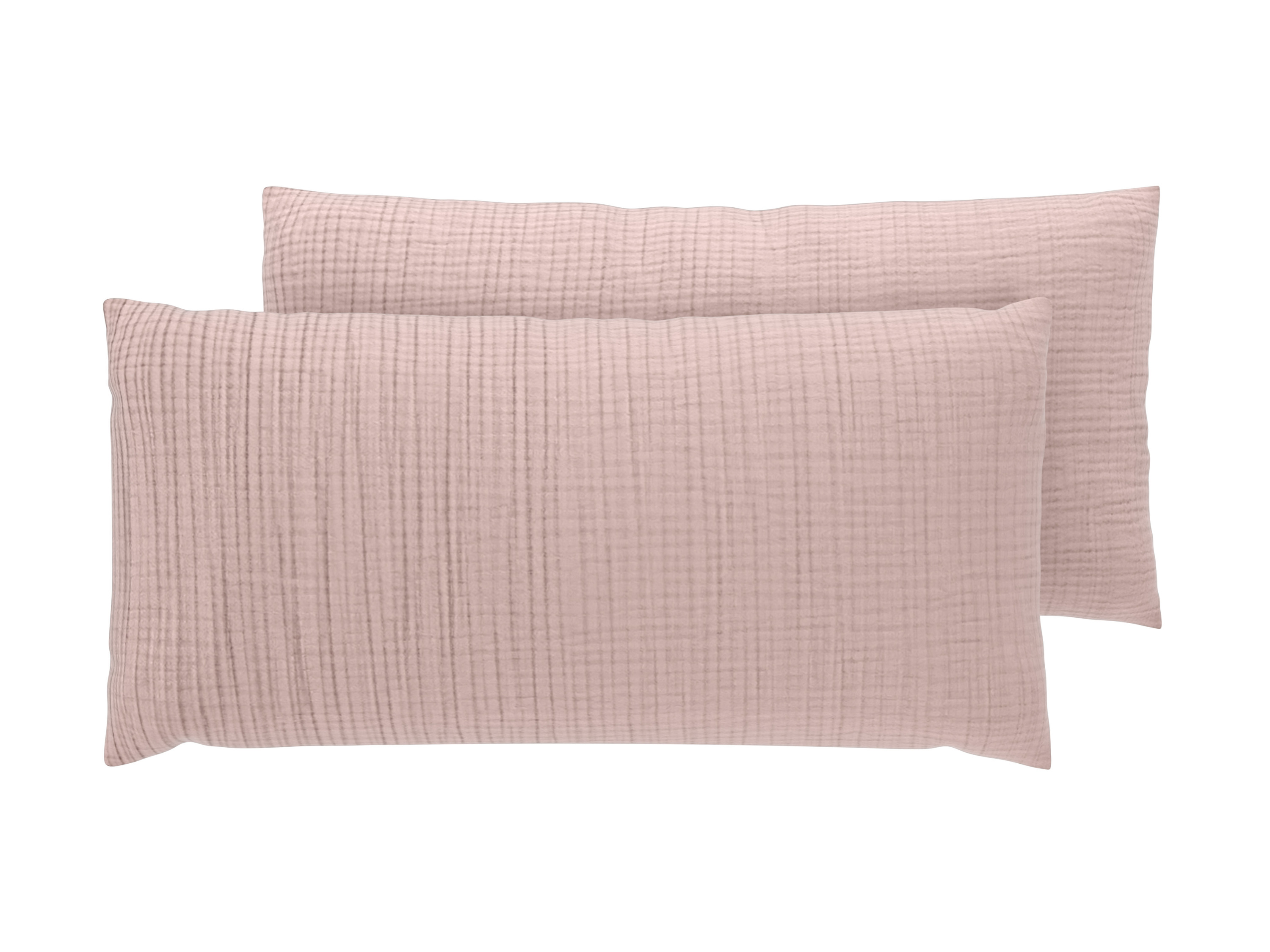 LIVARNO® Musselin-Kissenbezüge, 2 Stück, 40 x 80 cm (Rot)""