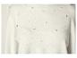 Weißer Pullover mit Zierperlen