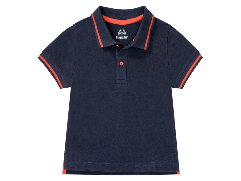 Gehe zu Vollbildansicht: LUPILU® Kleinkinder Jungen Poloshirt, 2 Stück, mit Baumwolle - Bild 6