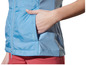 Eine hellblaue Crivit-Weste mit einer Tasche