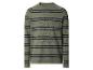 Herren-Pullover in Grün mit dunkelblauen Streifen