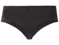 Schwarze Baumwoll-Slip mit Spitze.