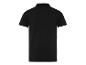 Schwarzes Kurzarm-Poloshirt, Rückansicht
