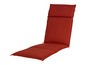 Ein rotes Liegepolster für den Garten.