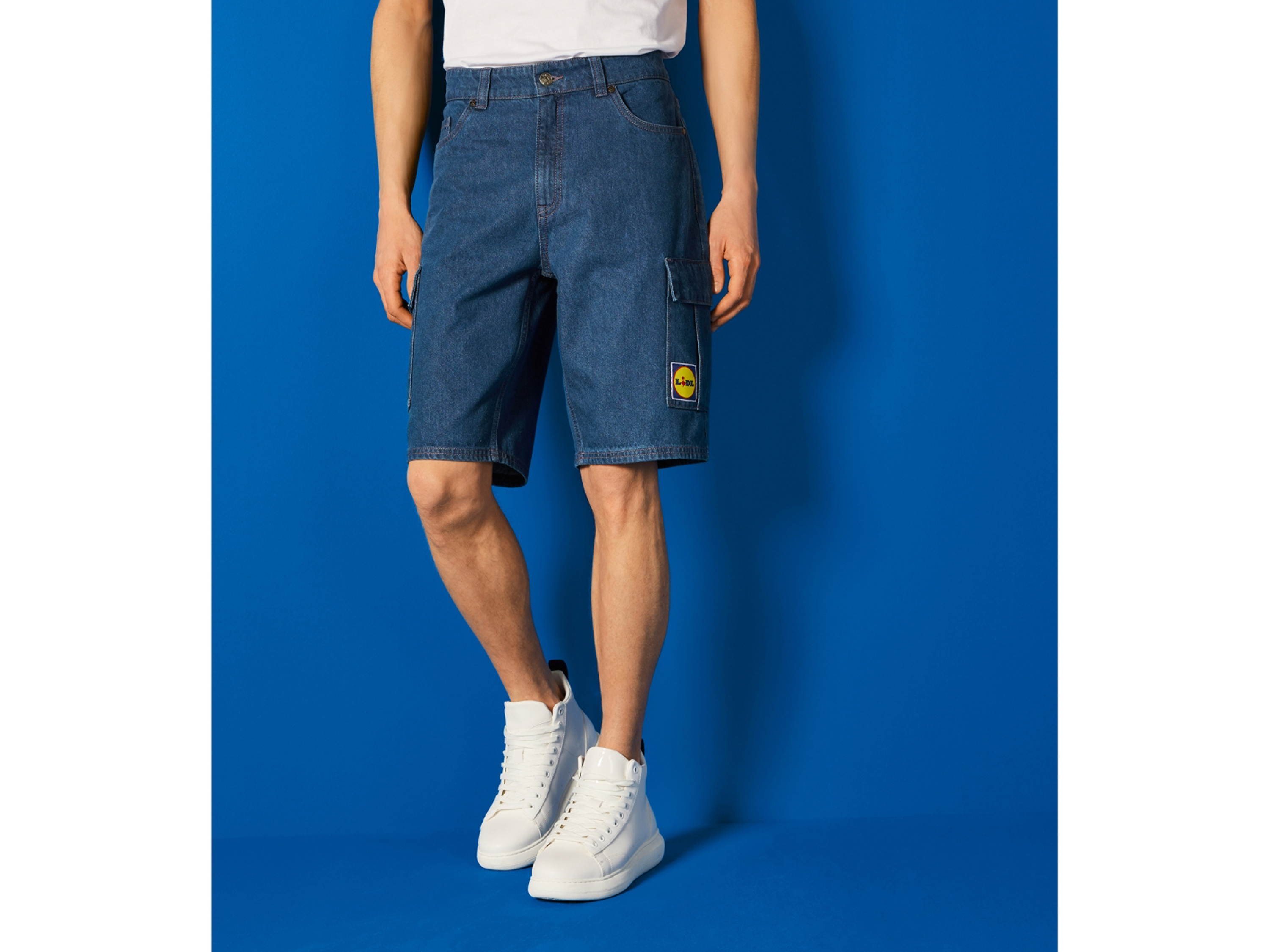 LIVERGY® Herren Jeansshorts Cargo (Blau, 38) – Bild 2 von 4