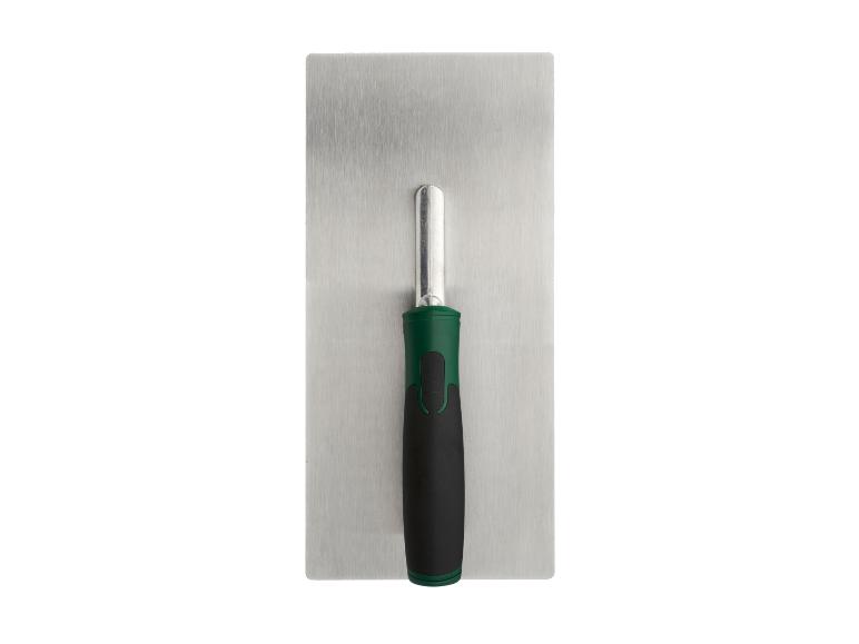 Maurerkelle mit Metallblatt und grünem Griff