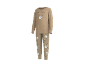Brauner Kinderpyjama mit Bärenmotiv.