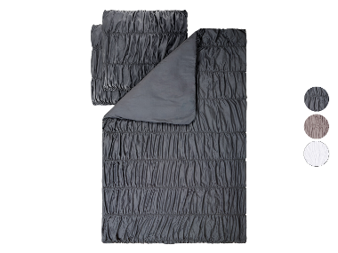 LIVARNO® Taillierte Mikrofaser-Satin-Wendebettwäsche, 200 x 220 cm