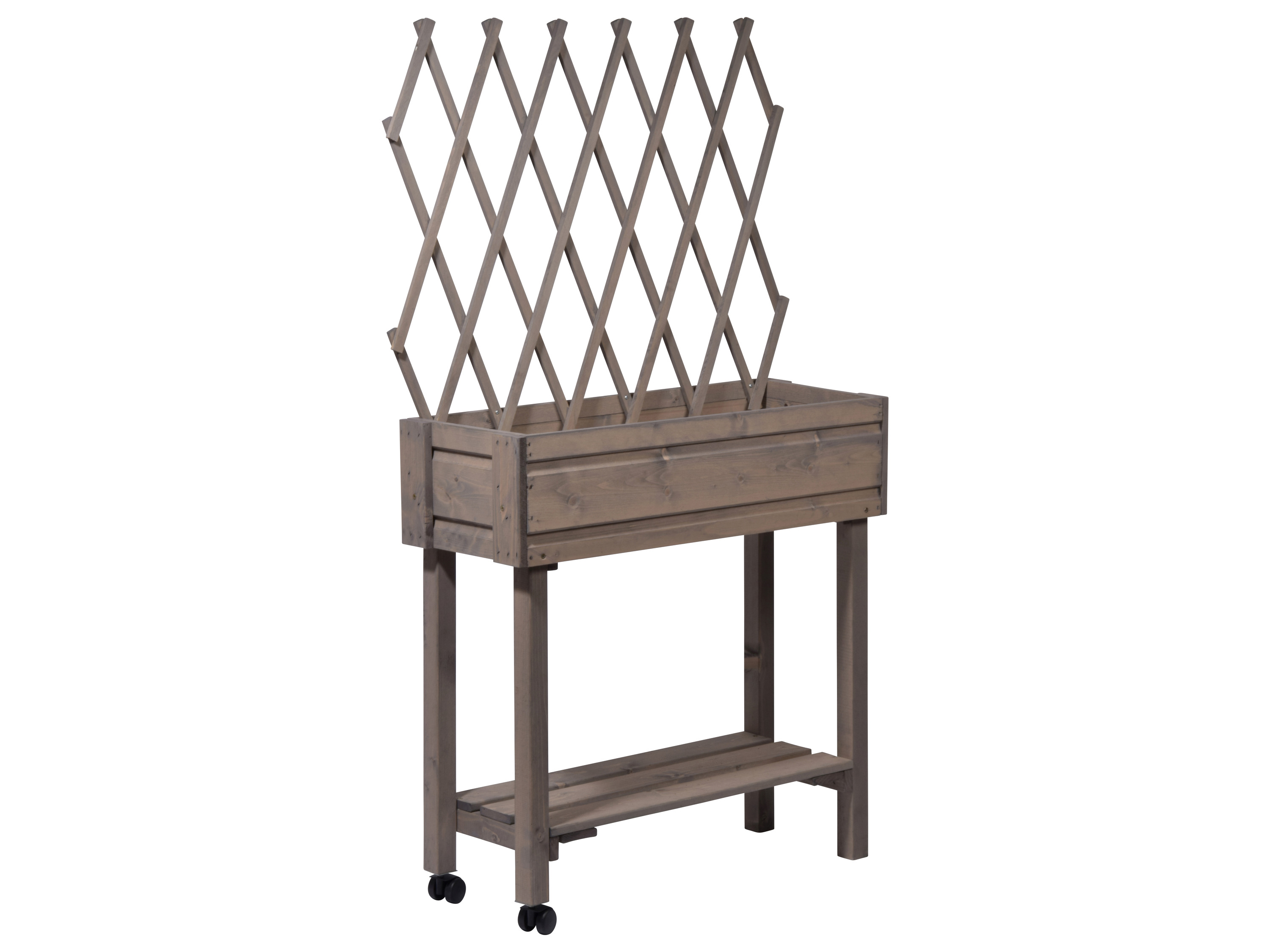 Thumbnail - dobar Rollbares Hochbeet mit Rankgitter (Grau)