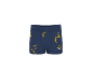 Blaue Jungen-Boxershorts mit gelben Blitzen und Ball-Motiv