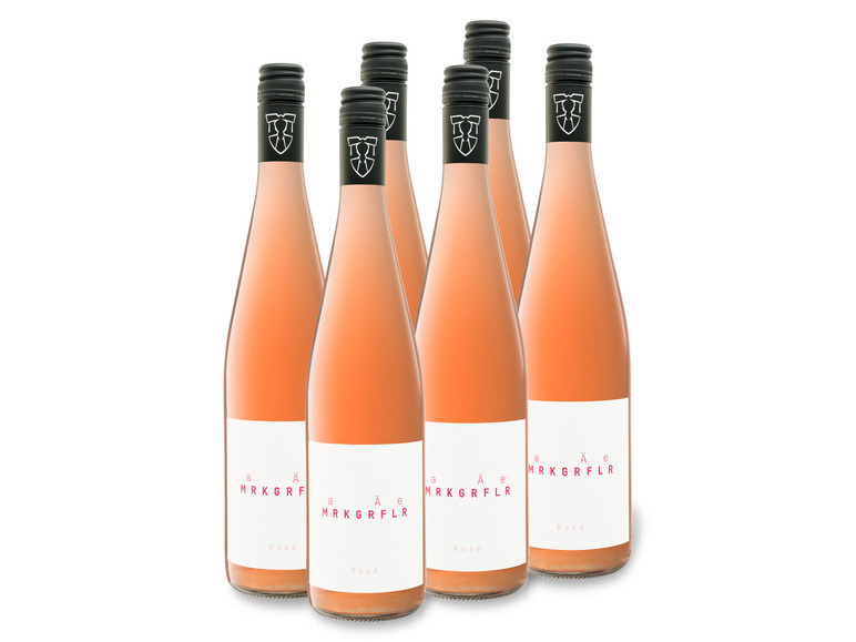 6 x 0,75-l-Flasche Weinpaket Markgräfler Winzer Rosé QbA, Edition MRKGRFLR, Roséwein